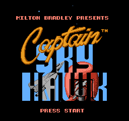 Captain Skyhawk title screenshot